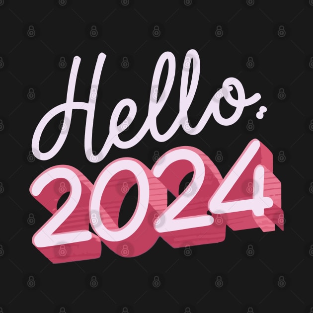 Hello 2024 by Quincey Abstract Designs