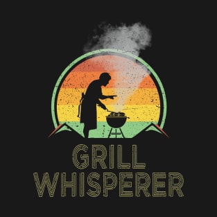 Grill Whisperer BBQ Lovers | Retro Vintage Distressed Style T-Shirt