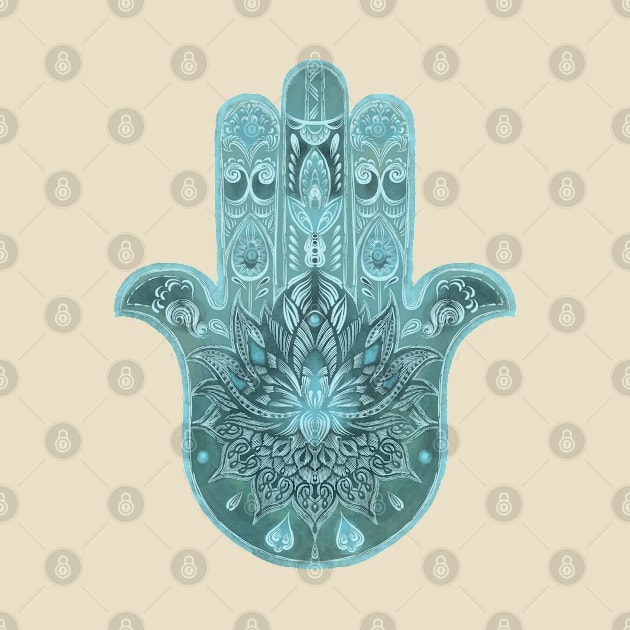 Seaside Hamsa by Little Bad Wren 