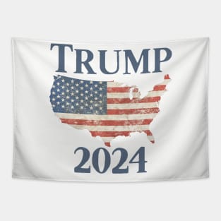 Vintage Trump 2024 US American Flag 2024 Election Tapestry