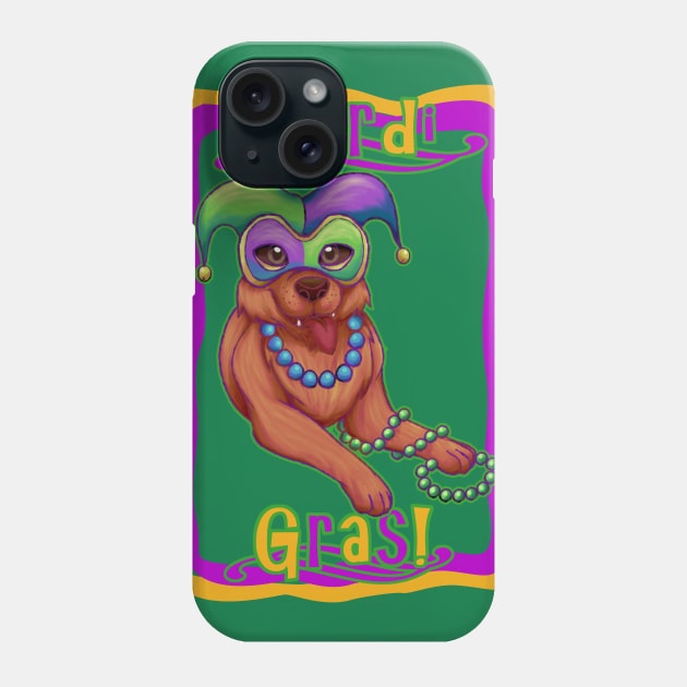 Mardi Gras Dog Phone Case by SakuraDragon