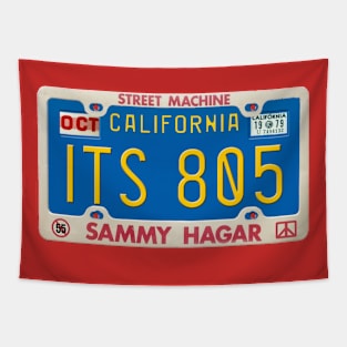 Sammy Hagar - It's 8:05 (Time to Rock) License Plate Tapestry