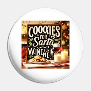 Cookies for Santa, Wine for Me Pin