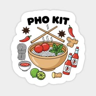 Pho Kit Vietnamese Soup Lover — Hot Sauce Noodle Bowl Pun Magnet