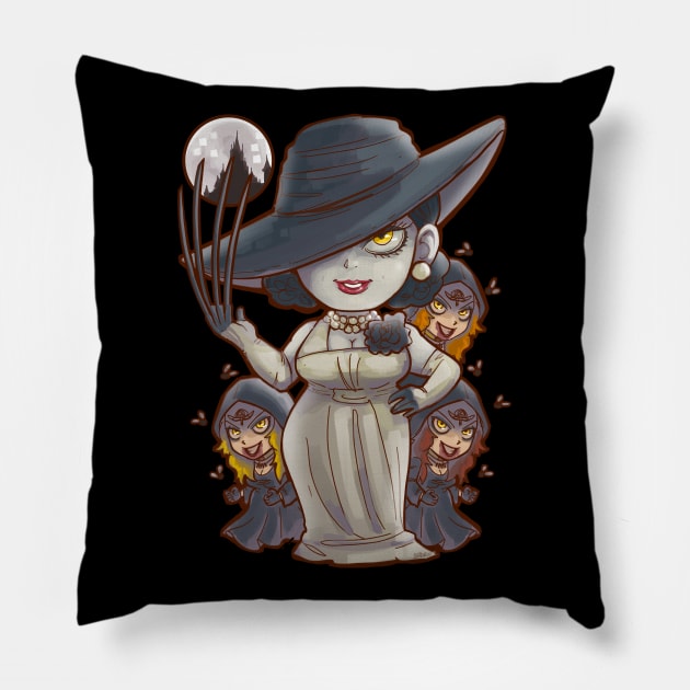 Lady Evil Pillow by Andriu