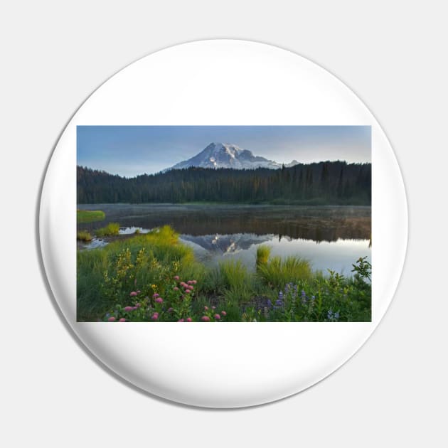 Mount Rainier And Reflection Lake Mount Rainier National Park Pin by AinisticGina