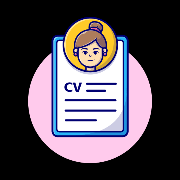 Curriculum Vitae Cartoon Vector Icon Illustration (2) by Catalyst Labs