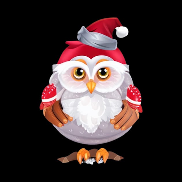 Funny santa owl by halazidan