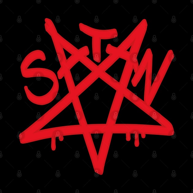 Star Of Satan Inverted Red Pentagram by Creative Style