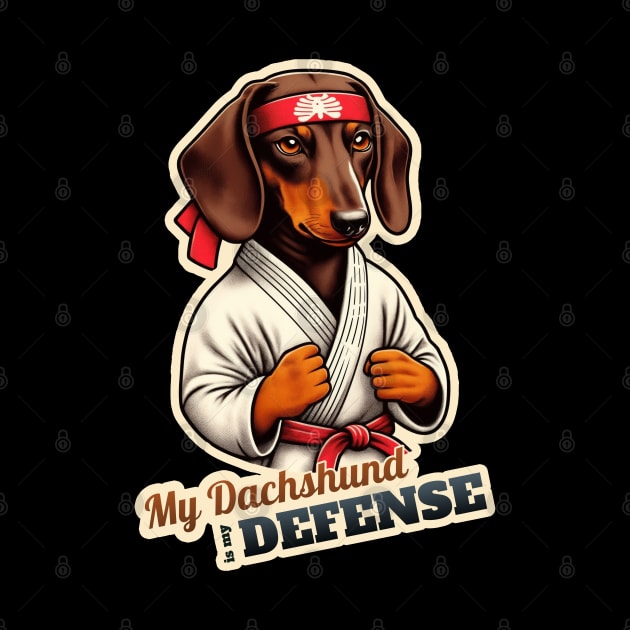 Karate Dachshund by k9-tee