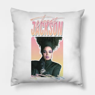 Janet Jackson /// Aesthetic Retro Fan Design Pillow