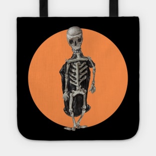 Halloween, Skeleton Mr Bones - Orange and Black Tote