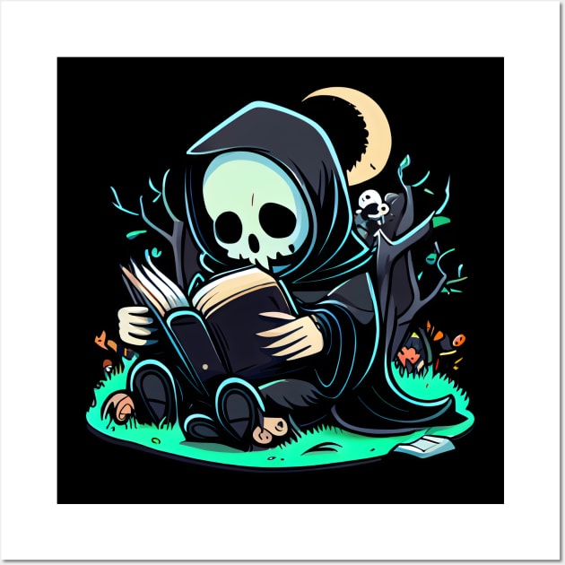 Read In Peace Grim Reaper Funny Dark Humor Book' Sticker