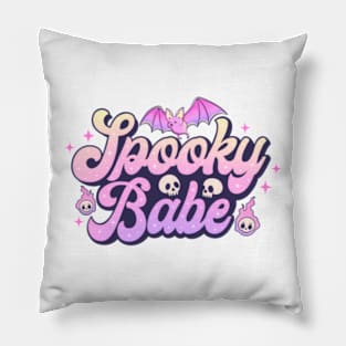 Spooky Babe - Halloween Chic Tee Pillow