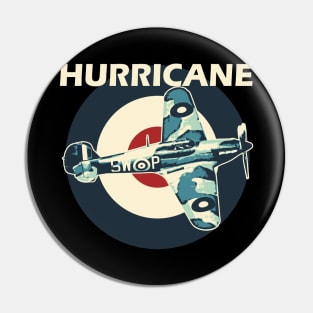 Hawker Hurricane Aircraft Airplane Aeroplane RAF Plane UK Roundel Retro Pin