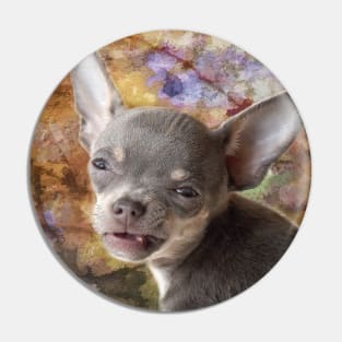 Cheeky Face Funny Chihuahua Pin