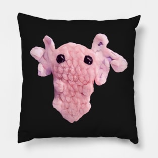 A cute pink axolotl Pillow