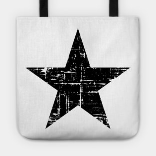 Distressed Black Star Tote