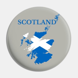 Scotland Map Flag Pin
