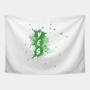 YES Splash | Green Version Tapestry