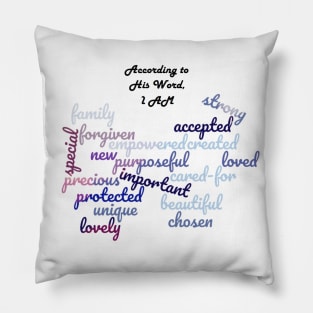 What God Says About Me Butterfly Word-Art Pillow