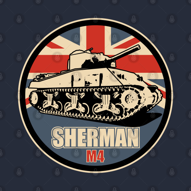 British M4 Sherman Tank (Front & Back logo) by TCP