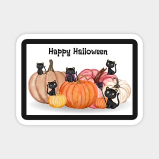 Cute Black Halloween Cats Magnet