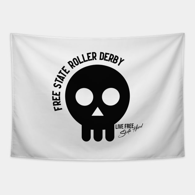 New logo Tapestry by Free State Roller Derby