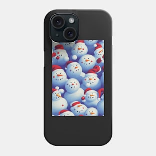 Christmas Seamless Pattern - Snowman #6 Phone Case