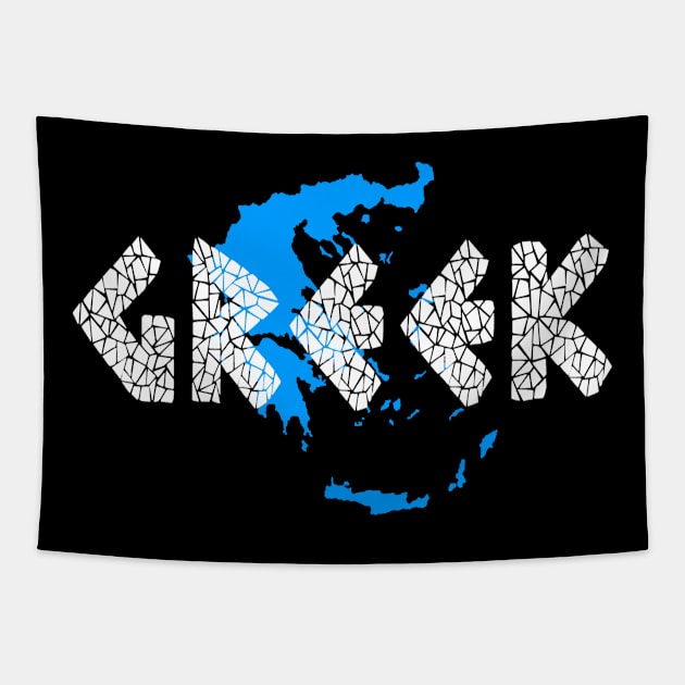 Greek Map Greek DNA Tapestry by Jakavonis