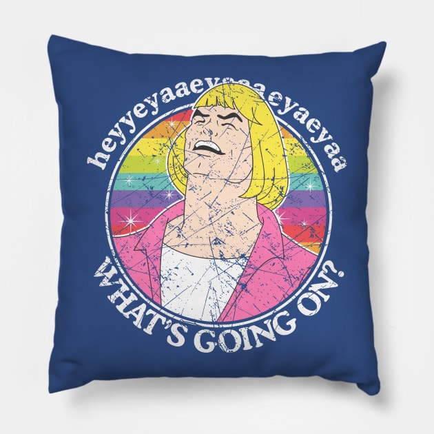 What's Going On? Pillow by MoustacheRoboto