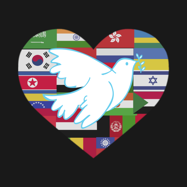 I Love Peace Peace Dove World Peace by NoPlanB