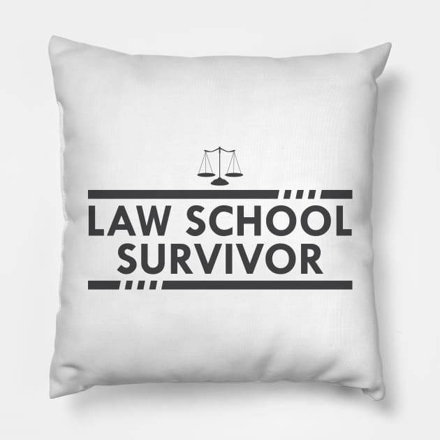 Law School Survivor Pillow by KC Happy Shop