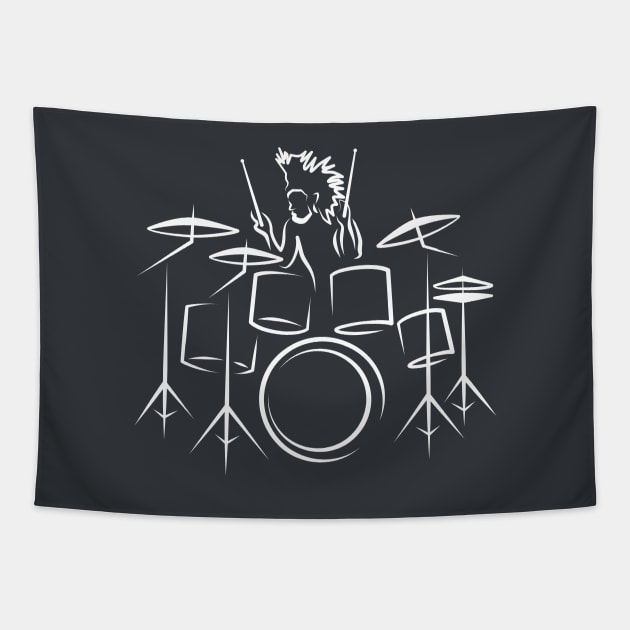 Drummer Tapestry by dkdesigns27