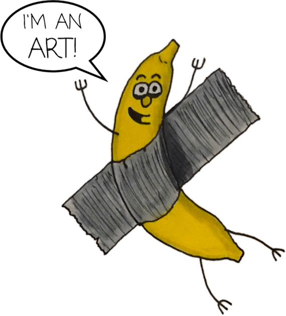 Duct-Taped Banana Kids T-Shirt by penguinsam