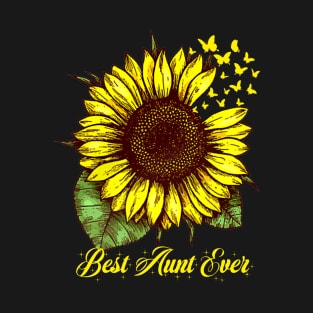 Best Aunt Ever Sunflower Gift T-Shirt