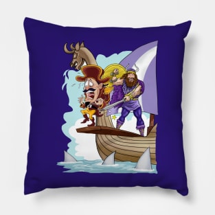 Minnesota Vikings Fans - Kings of the North vs Team No Longer in Command Pillow