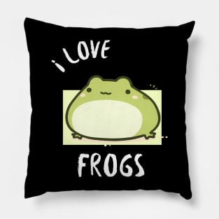 Chubby Frog - I love frogs Pillow