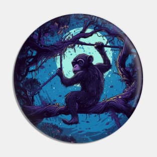 Monkey Art - My Ancestor Monkey Pin