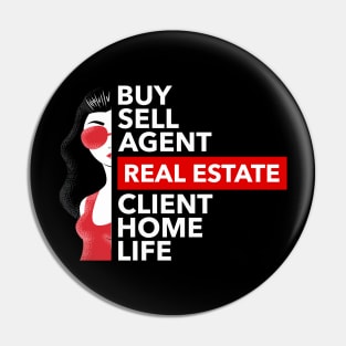 Real Estate Words Woman Pin