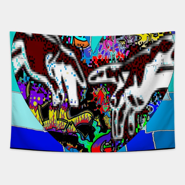 Hand of God Blue Heaven 1 Tapestry by LowEndGraphics