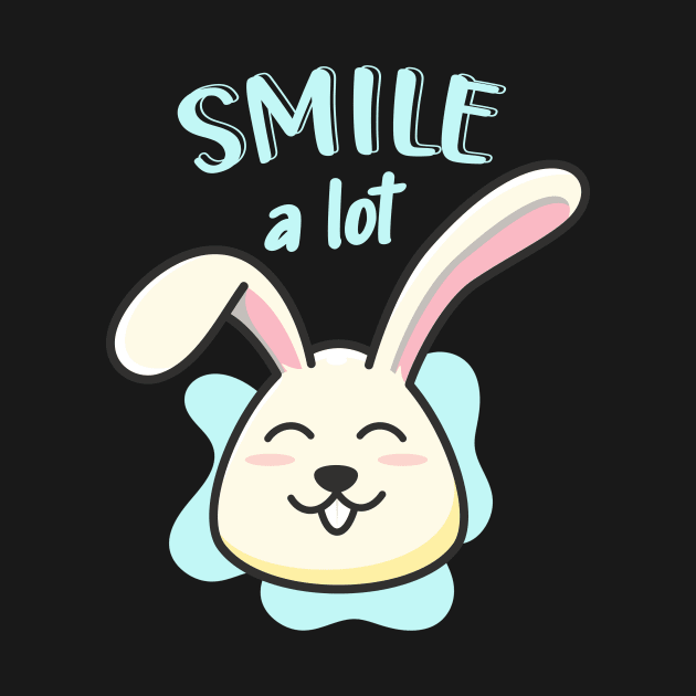 Cute Bunny Smile A Lot Funny Rabbit by Foxxy Merch