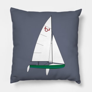 International 505 Sailboat - Green Pillow