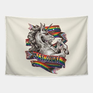 Wrath Unicorn – LGBTQ Pride Flag Tapestry