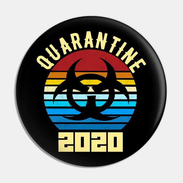 Quarantine 2020 retro vintage community awareness Pin by DODG99