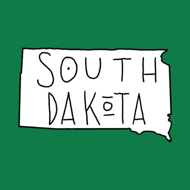 The State of South Dakota - No Color by loudestkitten