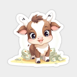 funny cash cow with money Magnet