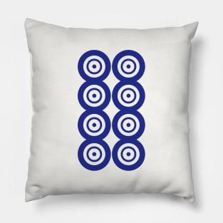 Eight Circle Wheel Dot Ba Tong 筒 Tile. It's Mahjong Time! Pillow