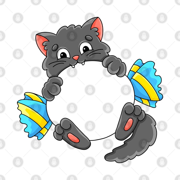 Cute Cat Cartoon character on white background by Thumthumlam