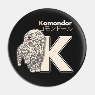 Komondor Letter K Pin